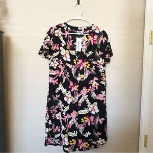 Women’s Meaneor Black Floral Dress, Size Medium